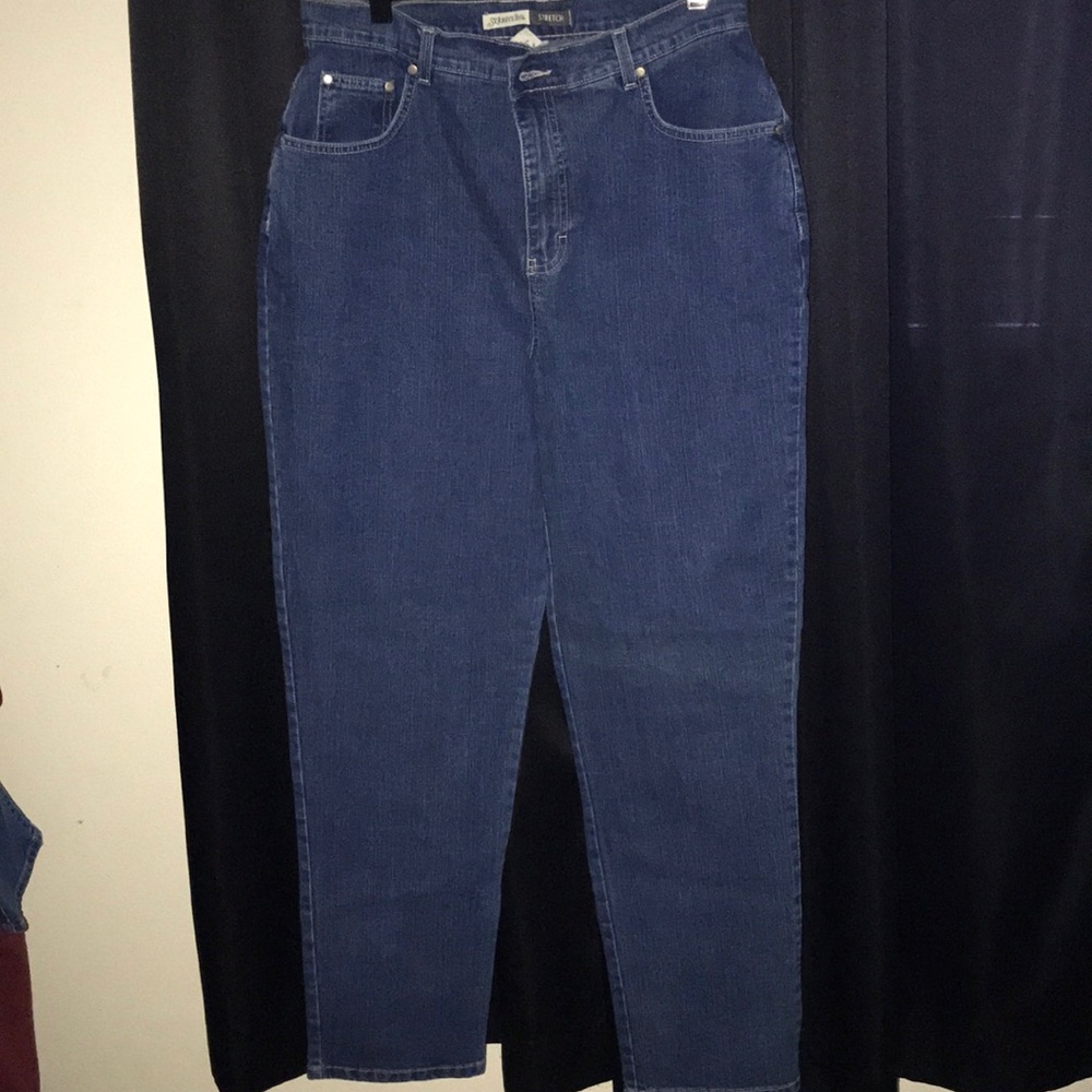 Plus Size High Waisted Dark Blue Jeans (18w Tall)